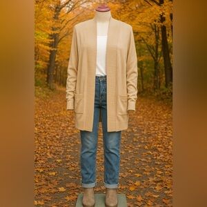 Urban CoCo Tan Women's Long Sleeve  Open Front Cardigan Sweater Size XL NWOT
